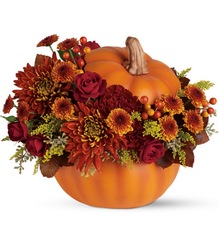 Fall Prize Pumpkin Bouquet Davenport Florist - Same Day Flower Delivery - Flower Power 